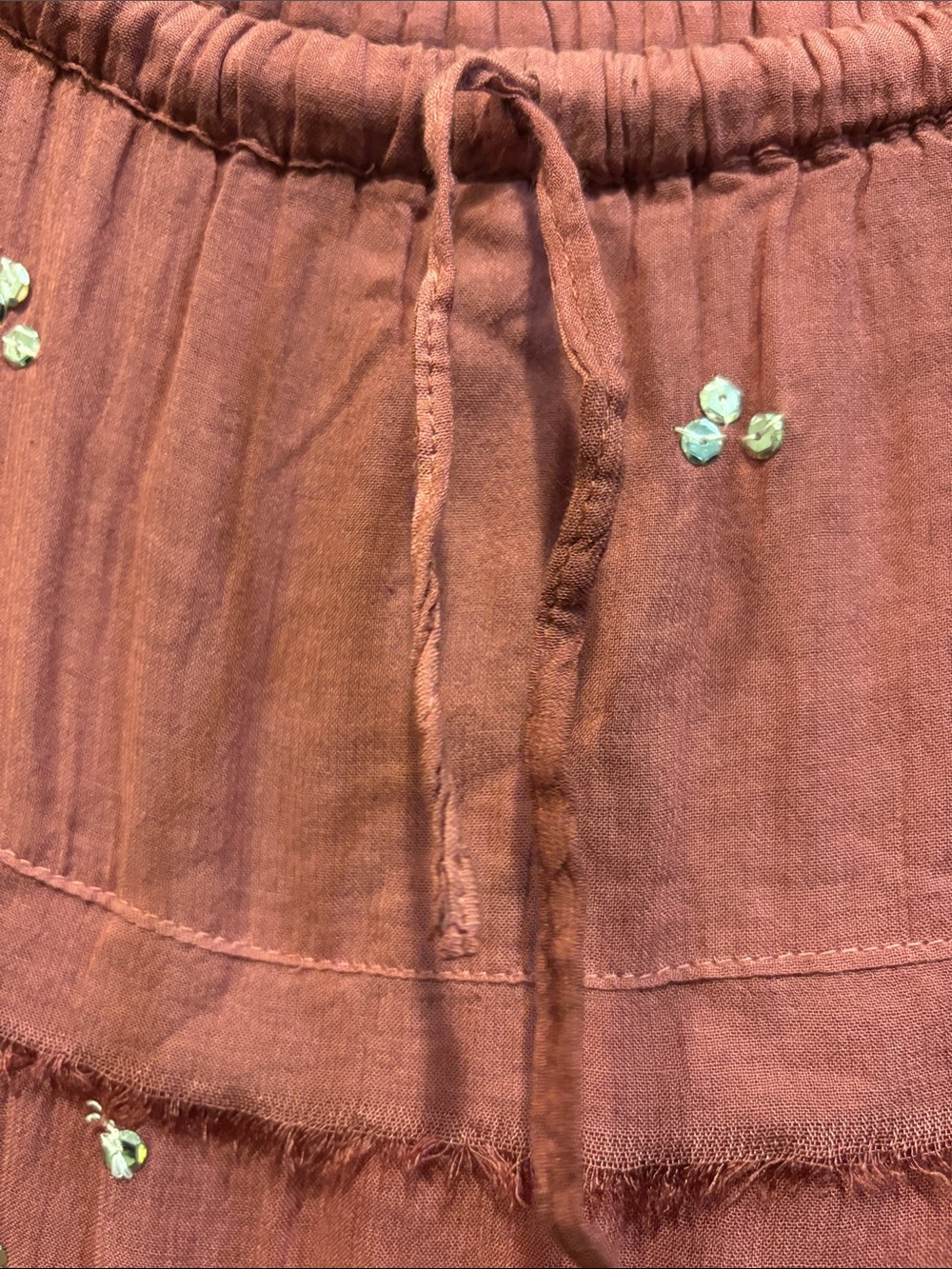 Angie Ombre Tiered Maxi Skirt in Wine and Plum - Picture 4 of 6